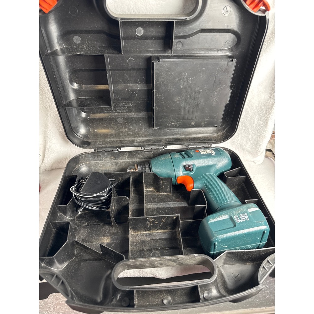 6.0V Black & Decker Cordless Drill Driver Unisex OS Teal Good